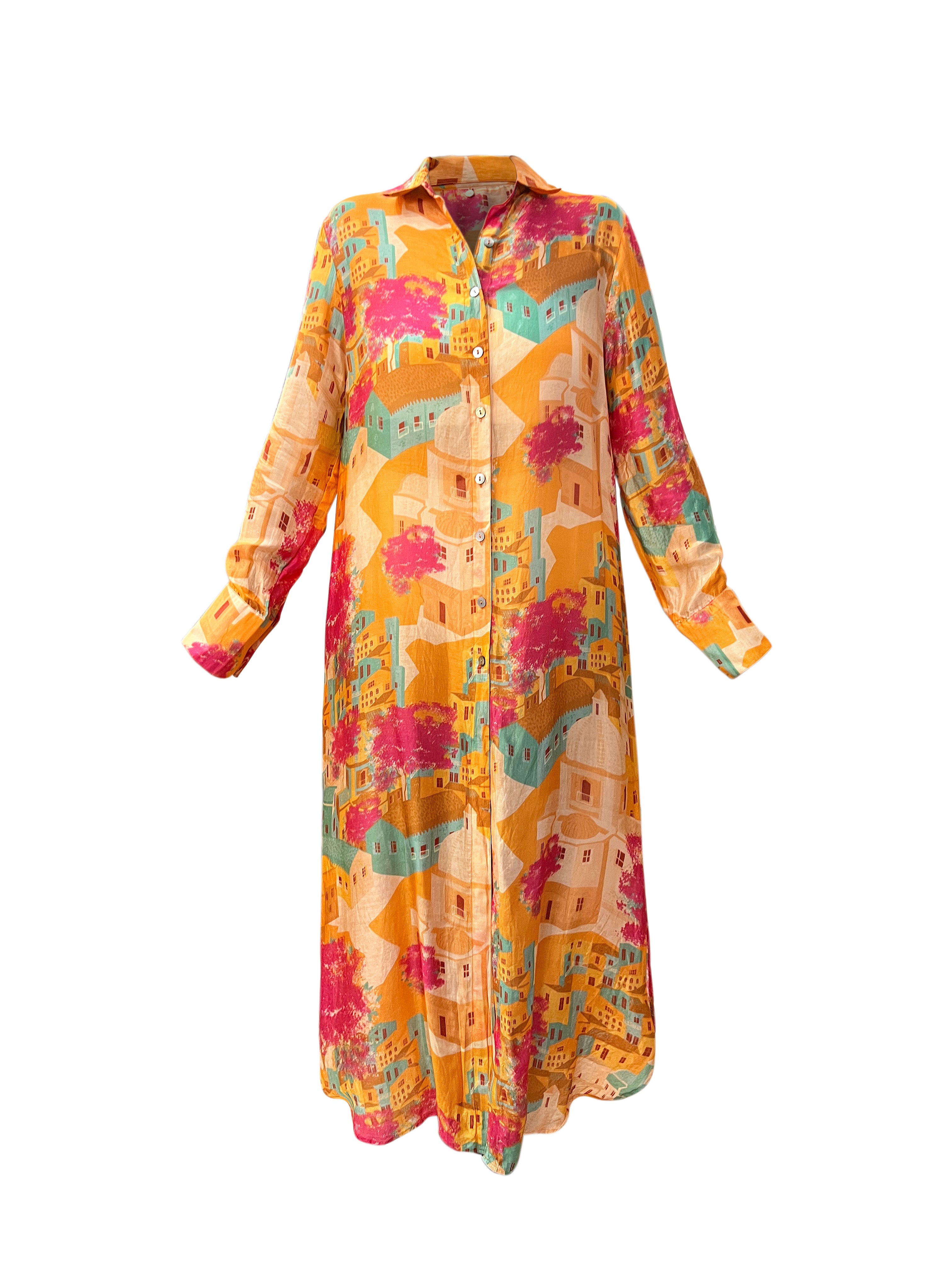 Greek Village Shirt Dress - Resort Collection