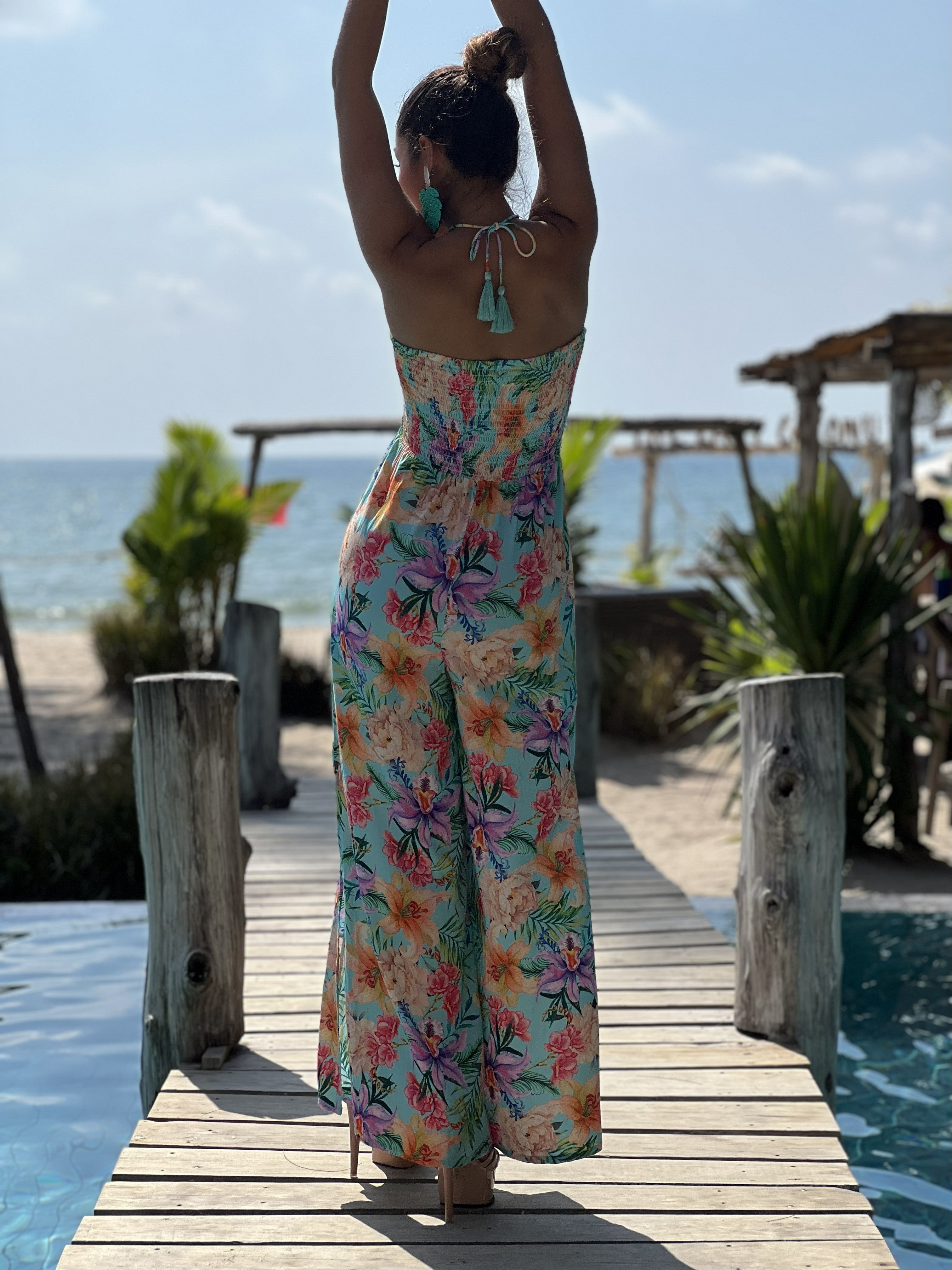 Phuket Holiday Smock Jumpsuit-Resort Collection