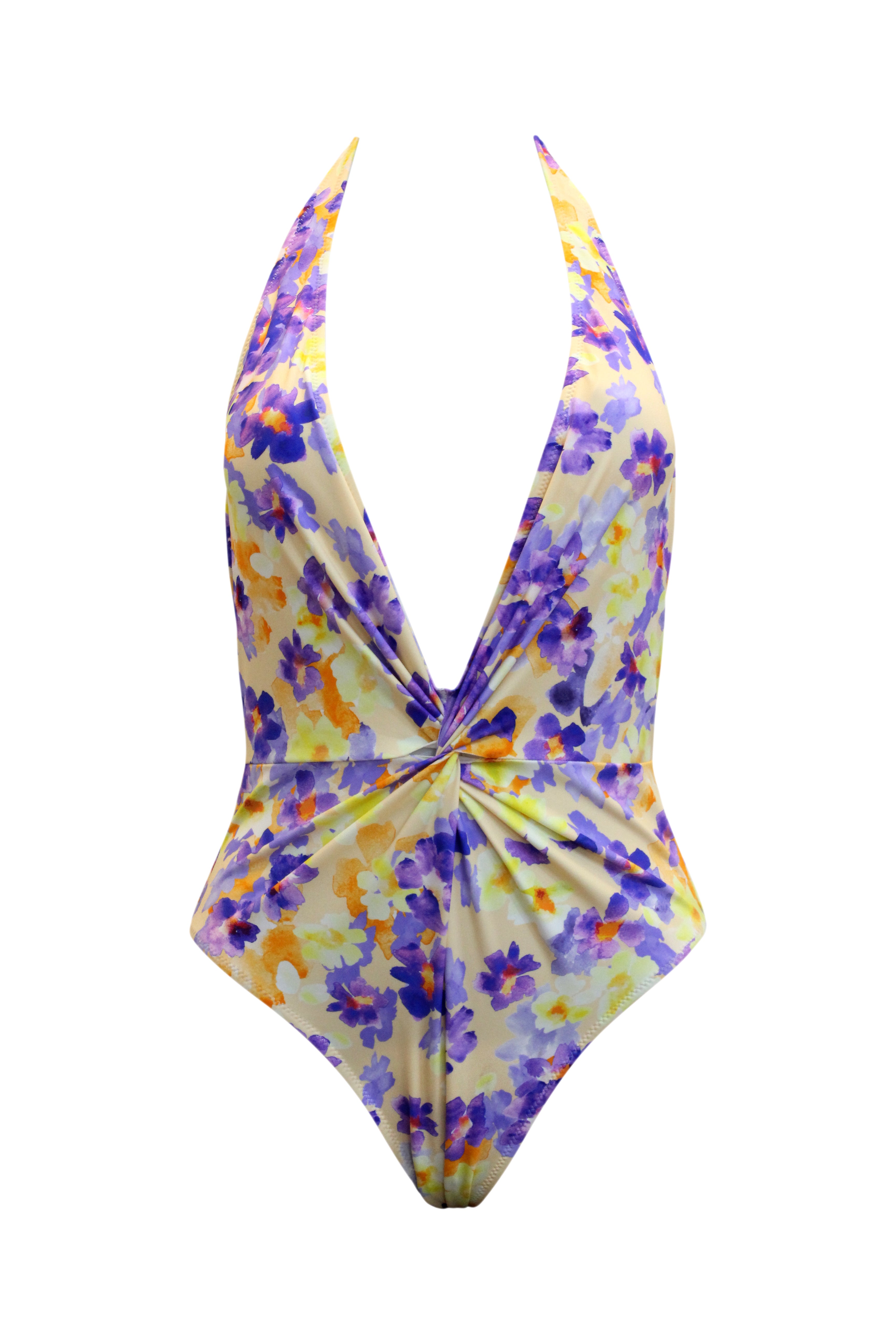 Lunch In Provence Deep Plunge Front Twist Onepiece