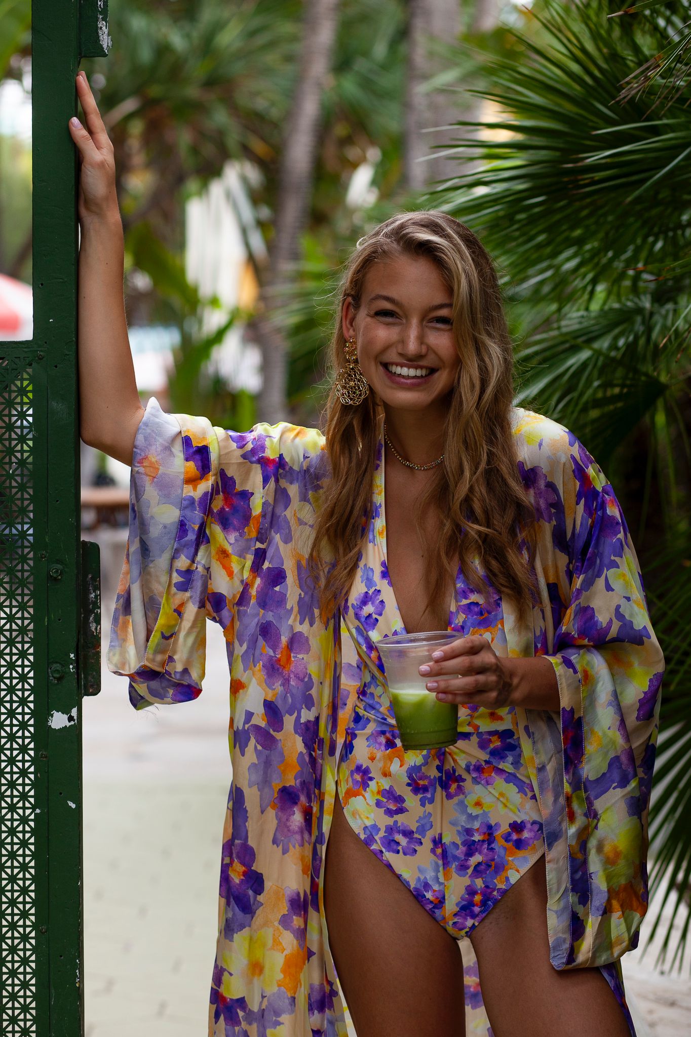 Lunch In Provence Deep Plunge Front Twist Onepiece