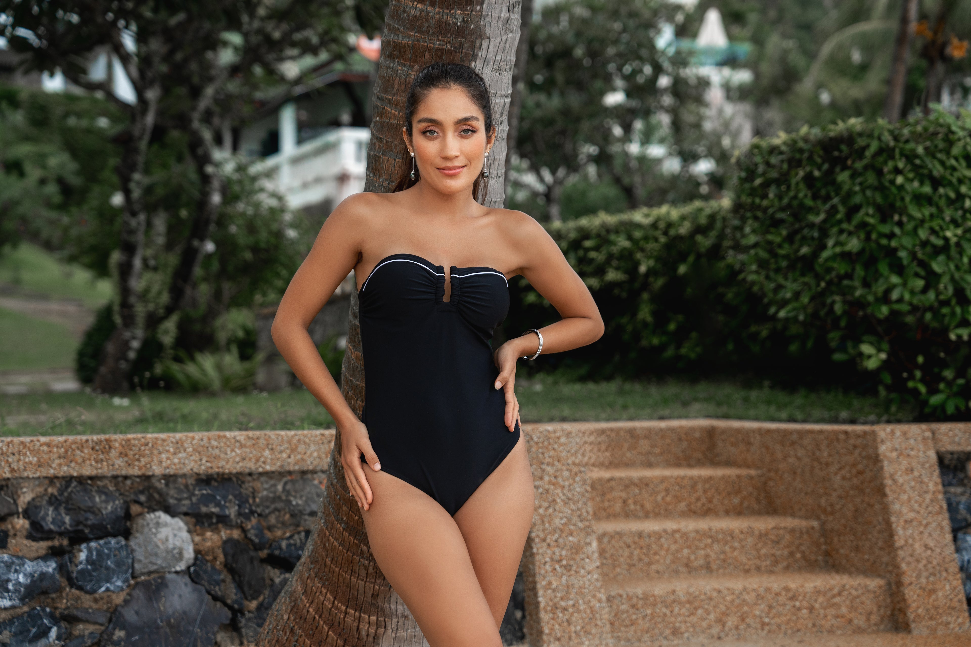 Maxime Black Bandeau Onepiece