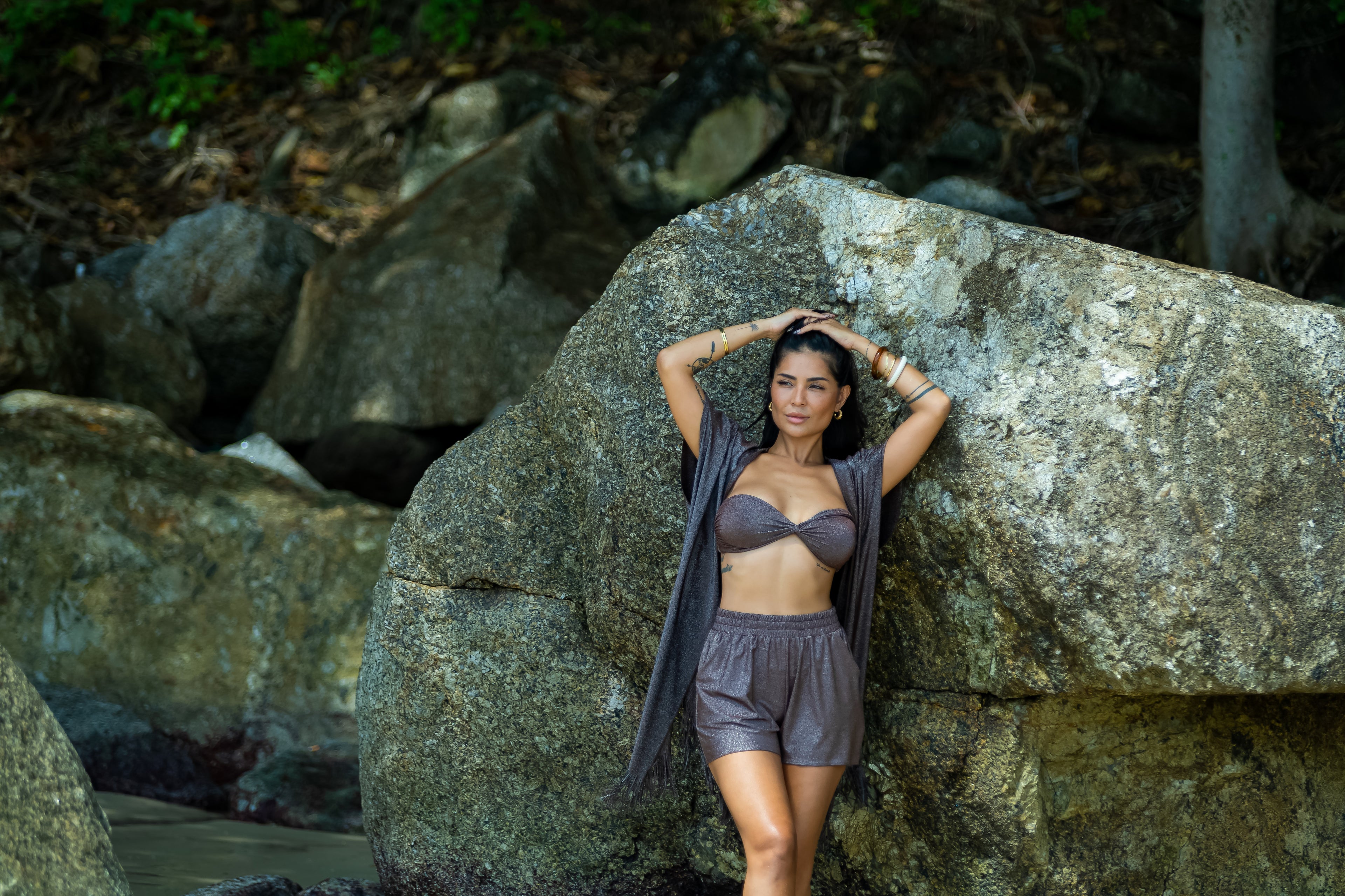 Golden Nougat Lurex Short