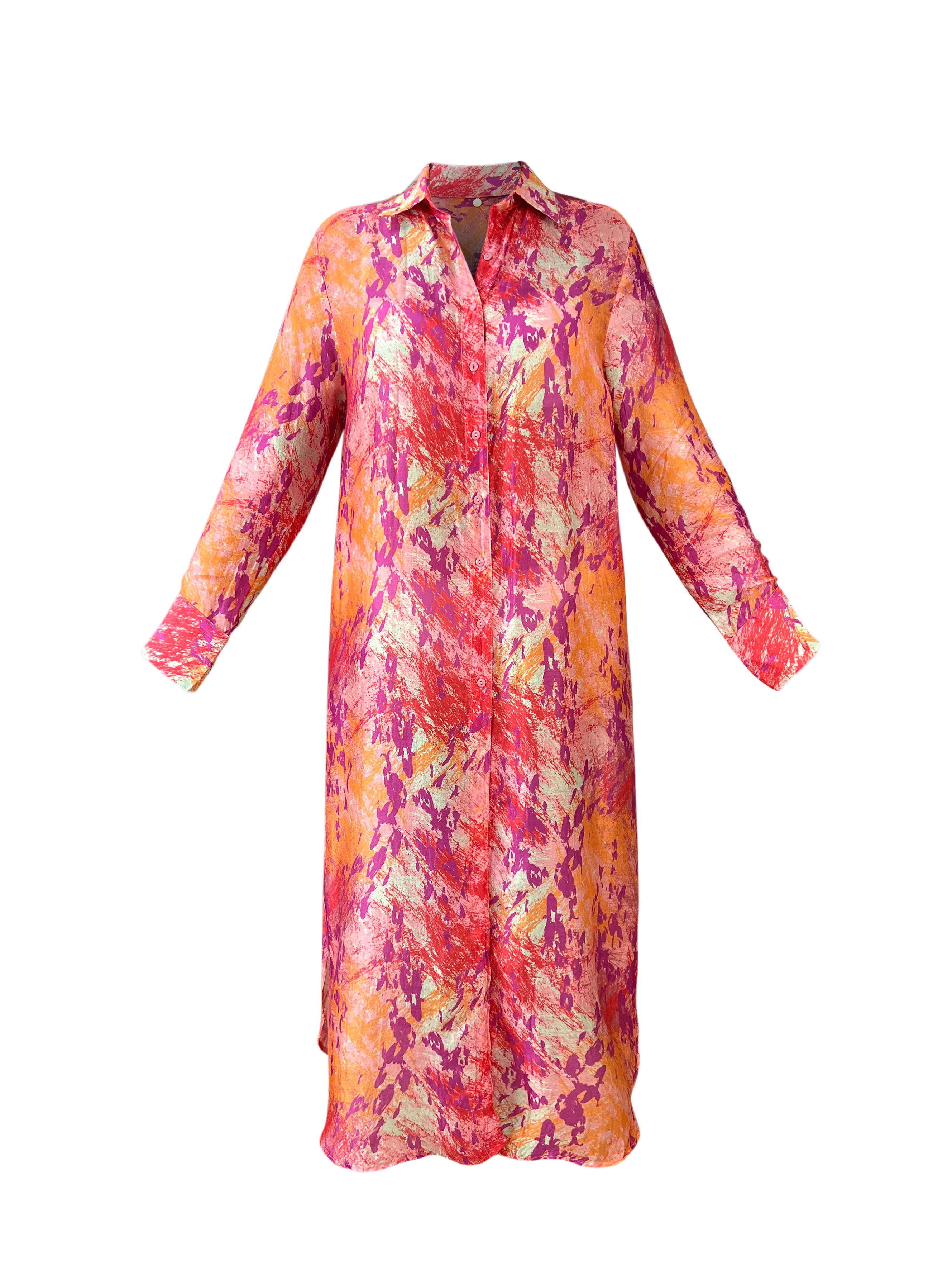 Sunset Skin Shirt Dress - Resort Collection