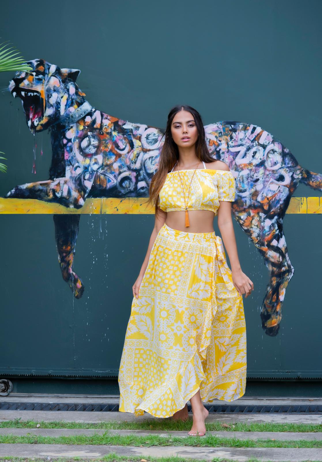 Yellow Print Top - Resort Collection