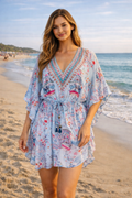 Blue Pompeii Kort Kaftan - Resort Collection