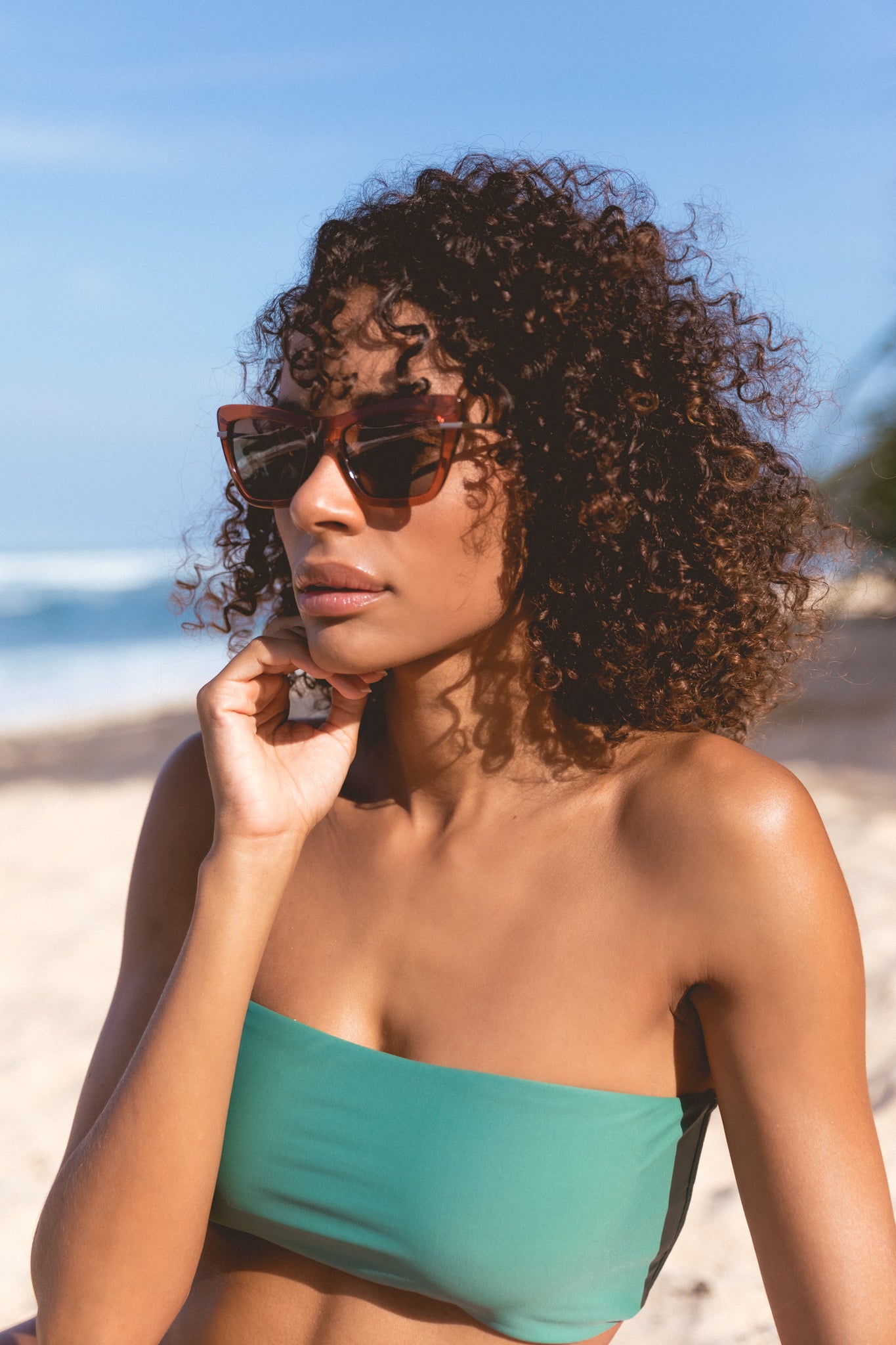 Green Bandeau Tube Top