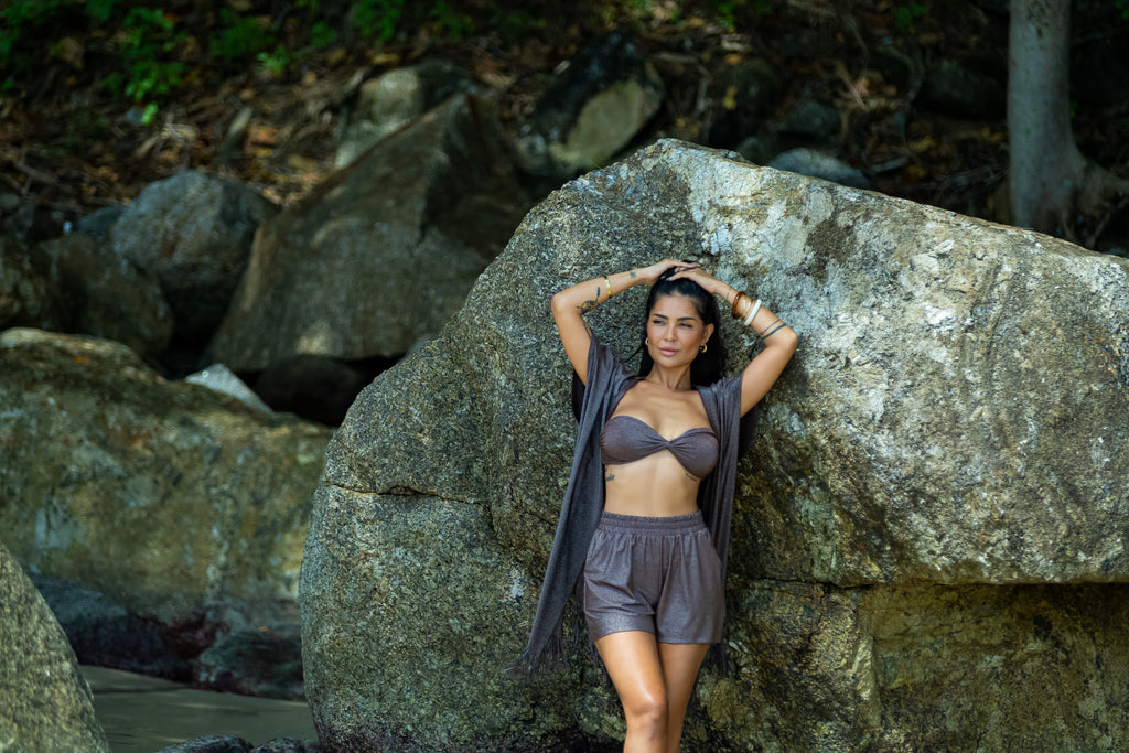 Golden Nougat Lurex Short