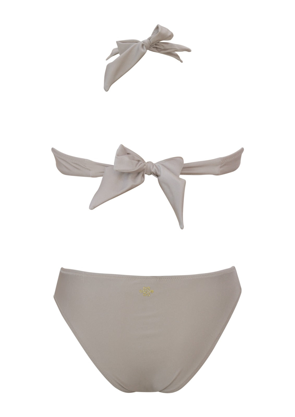 Paros sand UW Halter Ring Top w Removable cups