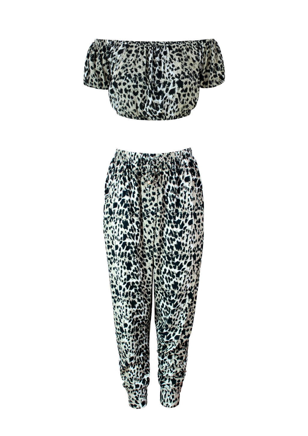 Leopard Black Katya Top - Resort Collection