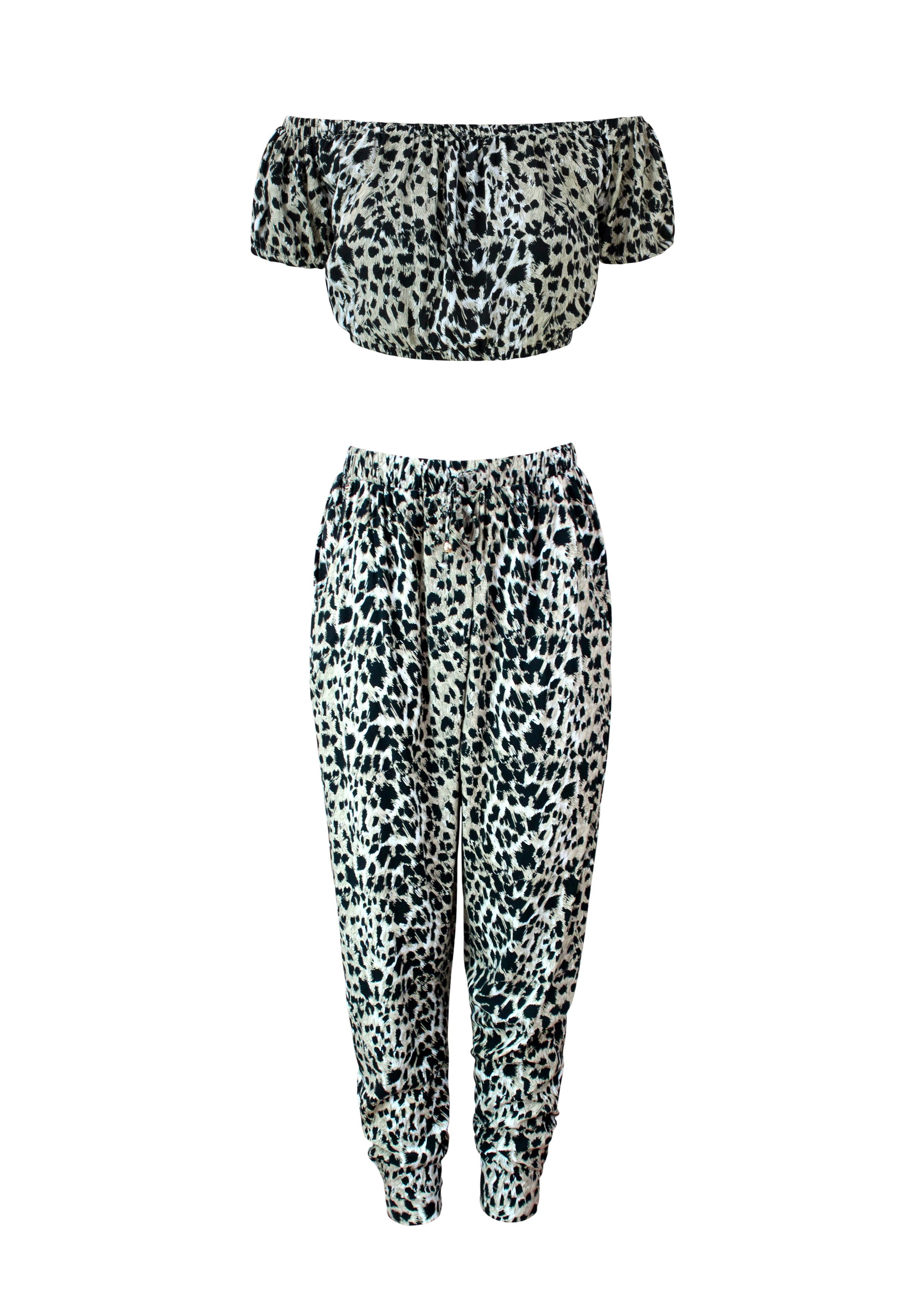 Leopard Black Katya Top - Resort Collection