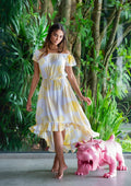Yellow print Dress - Resort Collection